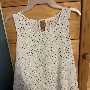 Maternity shirt white black small polka dots